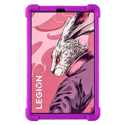 For Lenovo Legion Y700 (2023) Silicone Case Four Corners Protective Kickstand Cover
