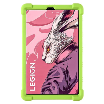 For Lenovo Legion Y700 (2023) Silicone Case Four Corners Protective Kickstand Cover