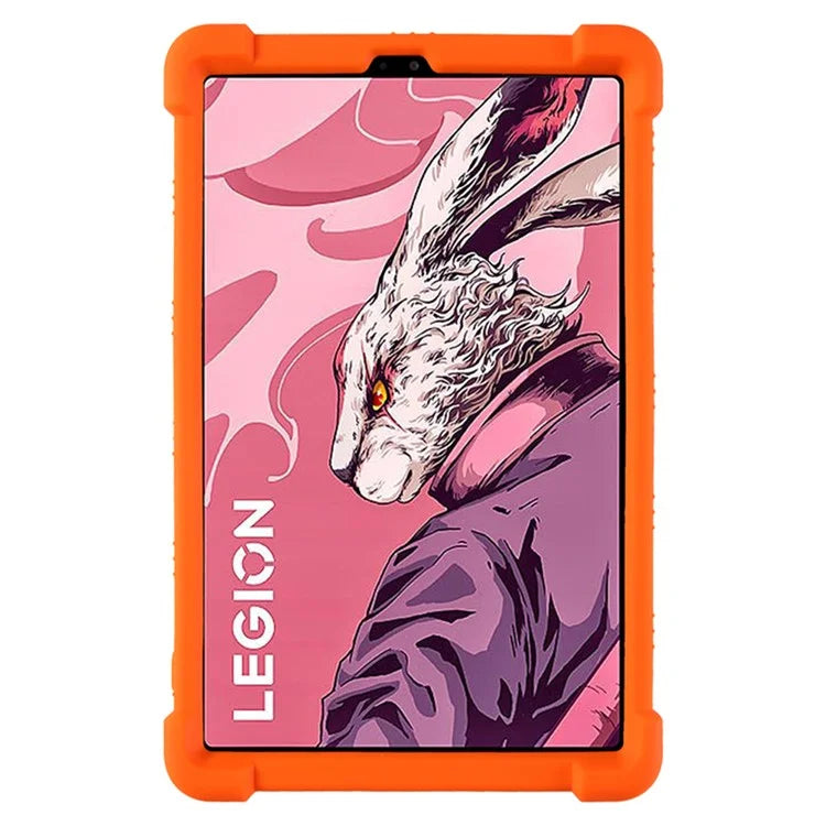 For Lenovo Legion Y700 (2023) Silicone Case Four Corners Protective Kickstand Cover