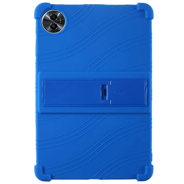 For Realme Pad 2 Case Thicken 4 Corners Drop-proof Silicone Tablet Cover with Folding Kickstand