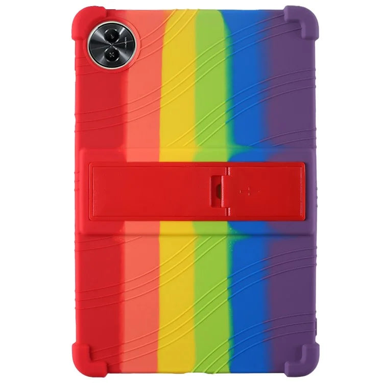 For Realme Pad 2 Case Thicken 4 Corners Drop-proof Silicone Tablet Cover with Folding Kickstand