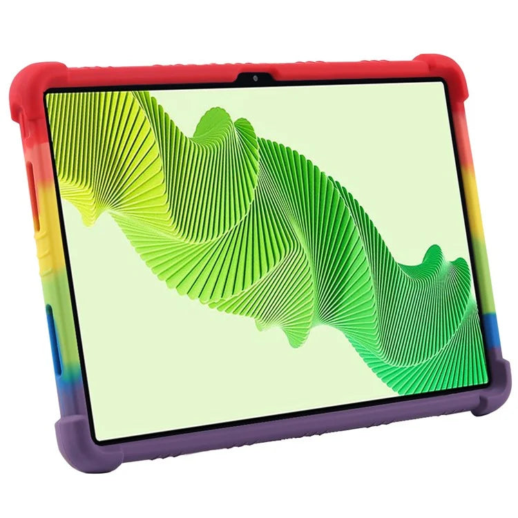 For Realme Pad 2 Case Thicken 4 Corners Drop-proof Silicone Tablet Cover with Folding Kickstand
