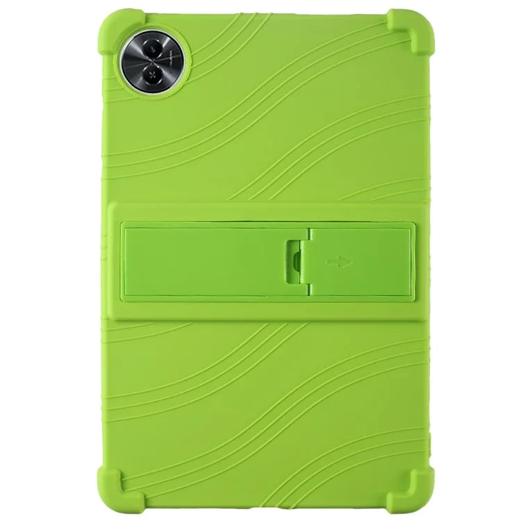 For Realme Pad 2 Case Thicken 4 Corners Drop-proof Silicone Tablet Cover with Folding Kickstand