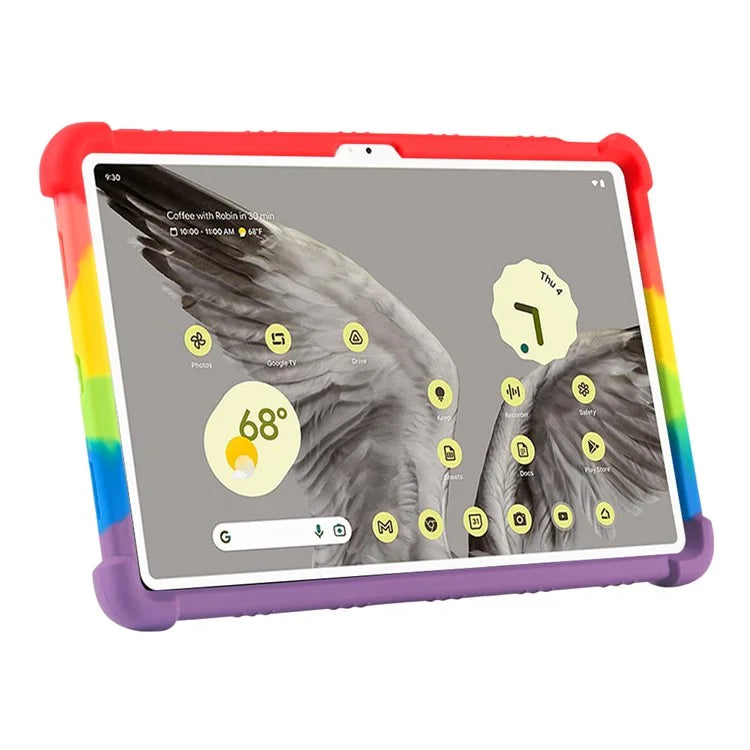 For Google Pixel Tablet Silicone Case Folding Kickstand Tablet Shockproof Cover