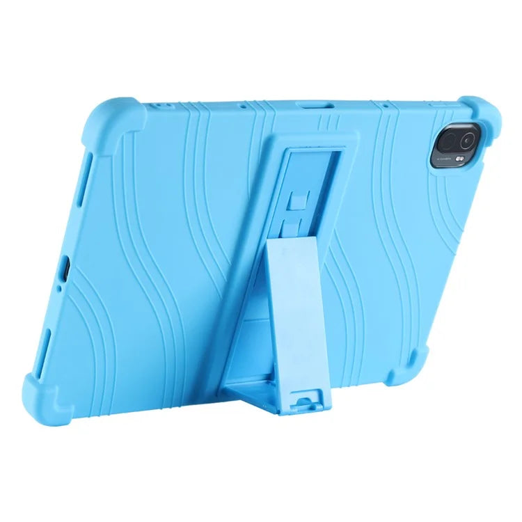 For Xiaomi Pad 5 Pro 11-inch Tablet Case Soft Silicone Cover with Folding Kickstand