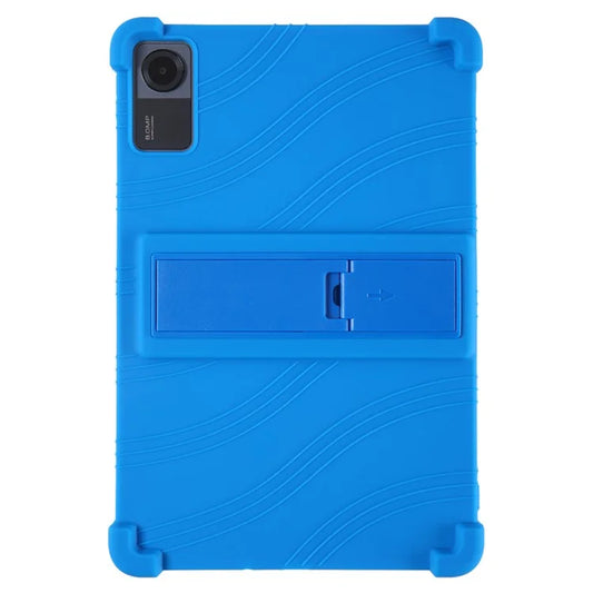 For Xiaomi Redmi Pad SE Case Thicken 4 Corners Anti-drop Silicone Tablet Cover with Kickstand