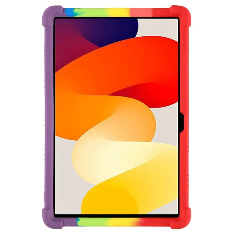 For Xiaomi Redmi Pad SE Case Thicken 4 Corners Anti-drop Silicone Tablet Cover with Kickstand