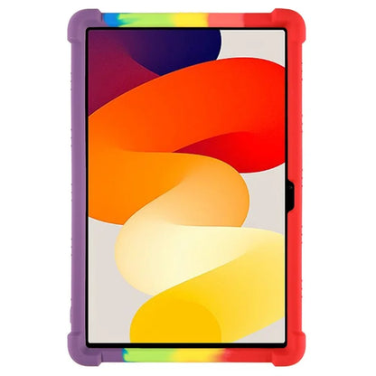 For Xiaomi Redmi Pad SE Case Thicken 4 Corners Anti-drop Silicone Tablet Cover with Kickstand