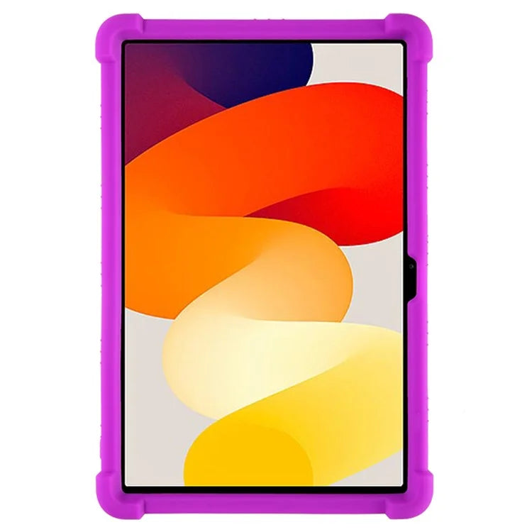 For Xiaomi Redmi Pad SE Case Thicken 4 Corners Anti-drop Silicone Tablet Cover with Kickstand