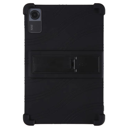 For Xiaomi Redmi Pad SE Case Thicken 4 Corners Anti-drop Silicone Tablet Cover with Kickstand
