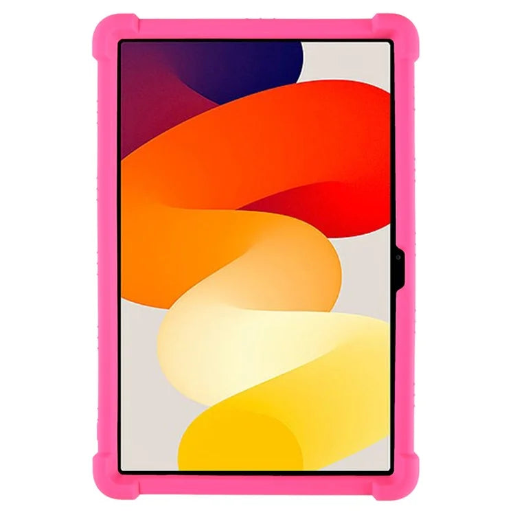 For Xiaomi Redmi Pad SE Case Thicken 4 Corners Anti-drop Silicone Tablet Cover with Kickstand