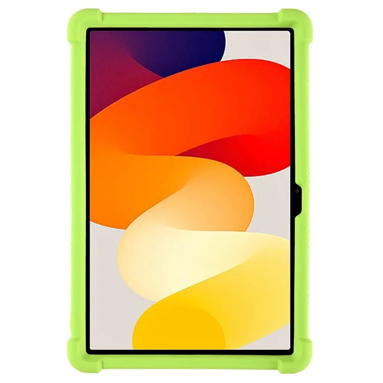 For Xiaomi Redmi Pad SE Case Thicken 4 Corners Anti-drop Silicone Tablet Cover with Kickstand