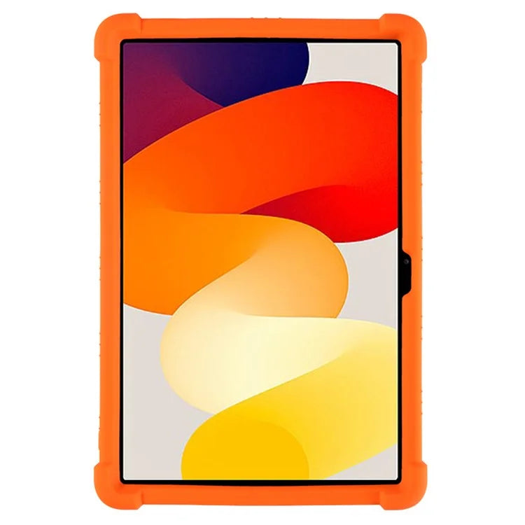 For Xiaomi Redmi Pad SE Case Thicken 4 Corners Anti-drop Silicone Tablet Cover with Kickstand