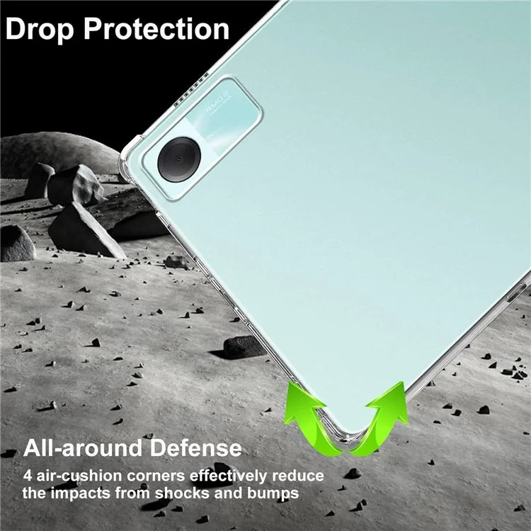 For Xiaomi Redmi Pad SE TPU Case Anti-drop Cover + 2Pcs Tempered Glass Tablet Screen Film