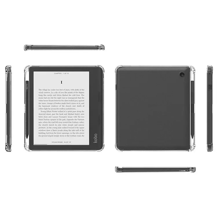 For Kobo Sage TPU Case Transparent e-Reader Clear Cover Drop Protection