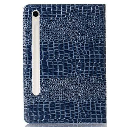 For Samsung Galaxy Tab S9 Case Stand Crocodile Texture PU Leather Folio Cover