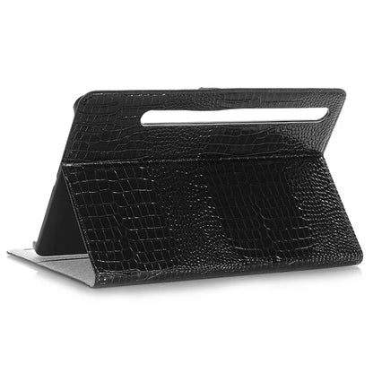 For Samsung Galaxy Tab S9 Case Stand Crocodile Texture PU Leather Folio Cover