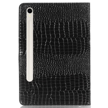 For Samsung Galaxy Tab S9 Case Stand Crocodile Texture PU Leather Folio Cover
