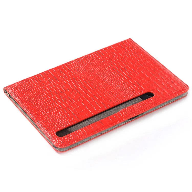 For Samsung Galaxy Tab S9 Case Stand Crocodile Texture PU Leather Folio Cover