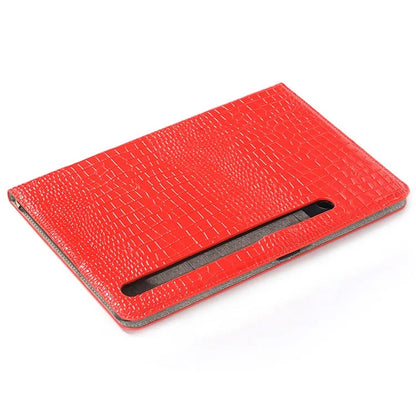 For Samsung Galaxy Tab S9 Case Stand Crocodile Texture PU Leather Folio Cover