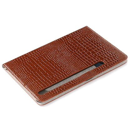 For Samsung Galaxy Tab S9 Case Stand Crocodile Texture PU Leather Folio Cover