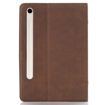 For Samsung Galaxy Tab S9 Case PU Leather Anti-Scratch Tablet Cover with Card Slots