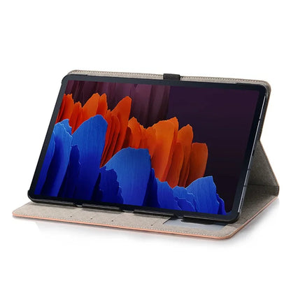 For Samsung Galaxy Tab S9 Wallet Case Map Pattern PU Leather Protective Tablet Cover