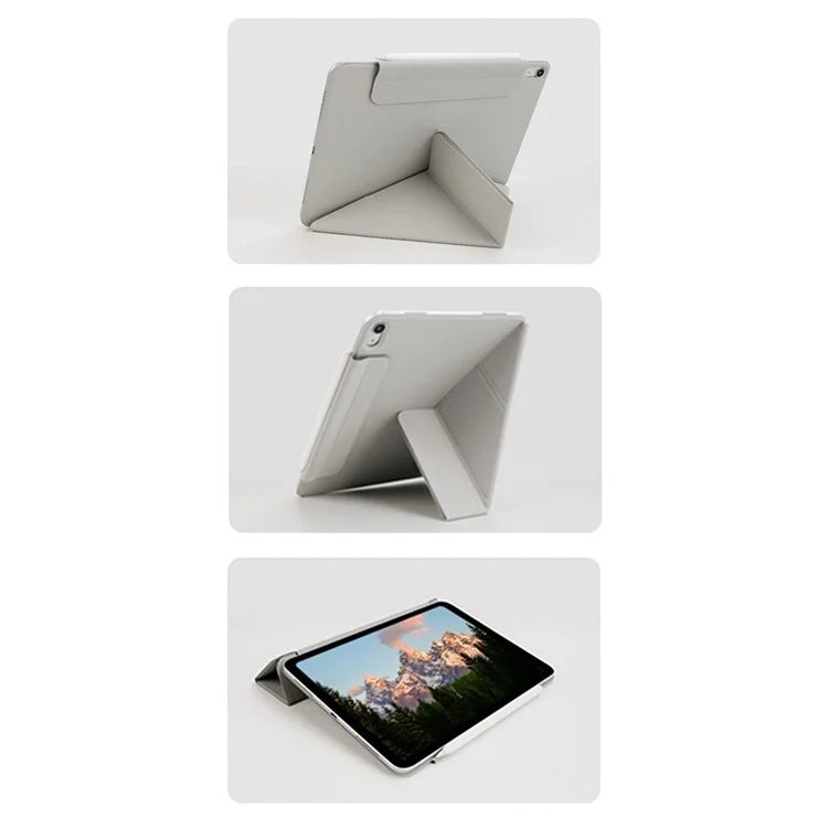 For iPad Air (2020) / (2022) Magnetic Tablet Case Origami Stand PU Leather Flip Cover