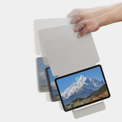 For iPad Air (2020) / (2022) Magnetic Tablet Case Origami Stand PU Leather Flip Cover