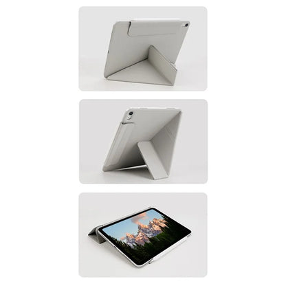 For iPad Air (2020) / (2022) Magnetic Tablet Case Origami Stand PU Leather Flip Cover