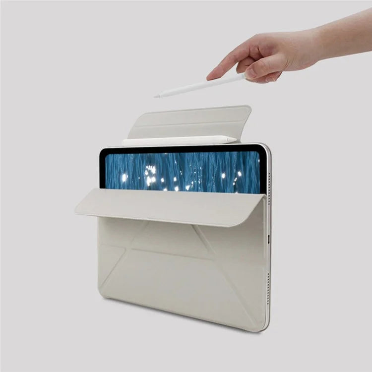 For iPad Air (2020) / (2022) Magnetic Tablet Case Origami Stand PU Leather Flip Cover