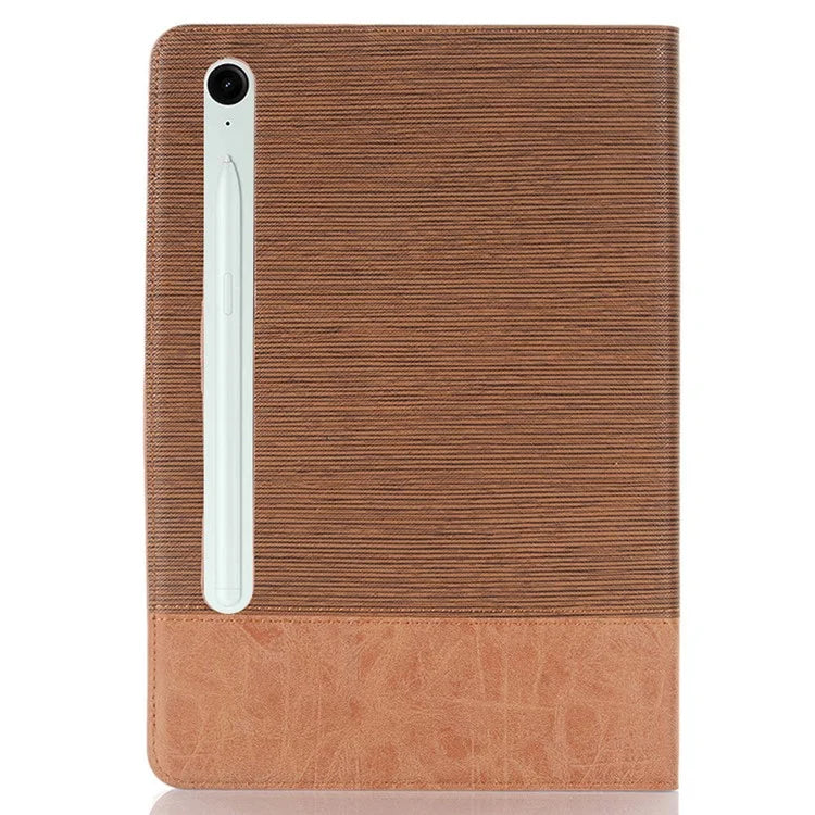 For Samsung Galaxy Tab S9 FE Wallet Case Cross Texture PU Leather Tablet Cover