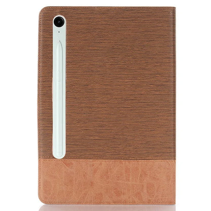 For Samsung Galaxy Tab S9 FE Wallet Case Cross Texture PU Leather Tablet Cover