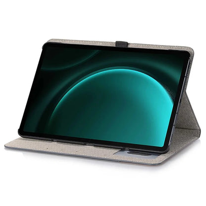 For Samsung Galaxy Tab S9 FE Wallet Case Cross Texture PU Leather Tablet Cover
