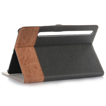 For Samsung Galaxy Tab S9 FE Wallet Case Cross Texture PU Leather Tablet Cover
