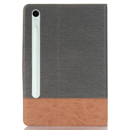 For Samsung Galaxy Tab S9 FE Wallet Case Cross Texture PU Leather Tablet Cover