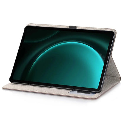 For Samsung Galaxy Tab S9 FE Wallet Case Cross Texture PU Leather Tablet Cover