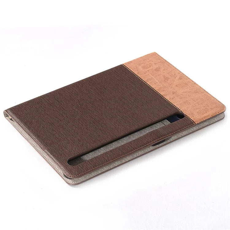 For Samsung Galaxy Tab S9 FE Wallet Case Cross Texture PU Leather Tablet Cover
