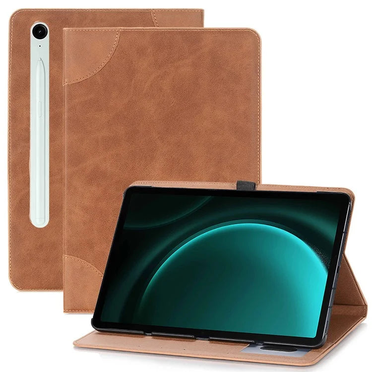 For Samsung Galaxy Tab S9 FE Tablet Case Cross Texture Card Slots PU Leather Flip Cover