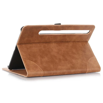 For Samsung Galaxy Tab S9 FE Tablet Case Cross Texture Card Slots PU Leather Flip Cover