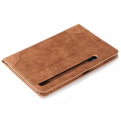 For Samsung Galaxy Tab S9 FE Tablet Case Cross Texture Card Slots PU Leather Flip Cover
