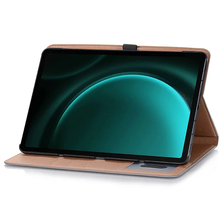 For Samsung Galaxy Tab S9 FE Tablet Case Cross Texture Card Slots PU Leather Flip Cover