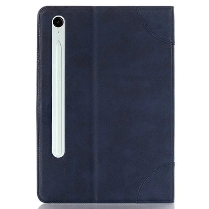 For Samsung Galaxy Tab S9 FE Tablet Case Cross Texture Card Slots PU Leather Flip Cover