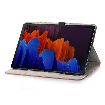 For Samsung Galaxy Tab S9 FE Protective Case Map Pattern PU Leather Tablet Wallet Cover