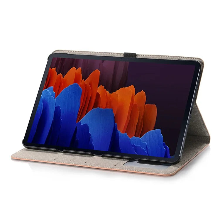 For Samsung Galaxy Tab S9 FE Protective Case Map Pattern PU Leather Tablet Wallet Cover