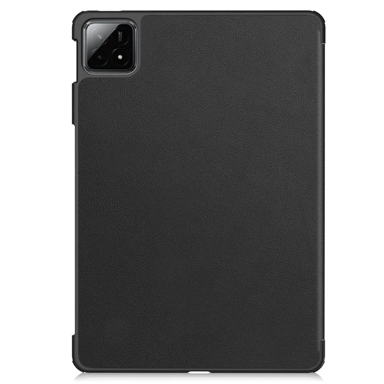 For Xiaomi Pad 6S Pro 12.4 Leather Case Tri-fold Stand Auto Wake / Sleep Smart Shell