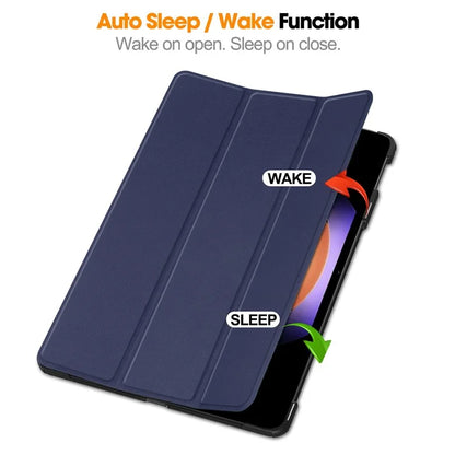 For Xiaomi Pad 6S Pro 12.4 Leather Case Tri-fold Stand Auto Wake / Sleep Smart Shell