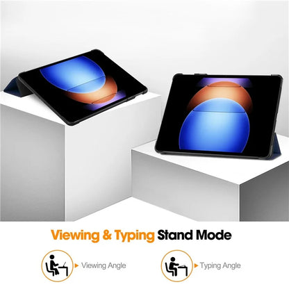 For Xiaomi Pad 6S Pro 12.4 Leather Case Tri-fold Stand Auto Wake / Sleep Smart Shell