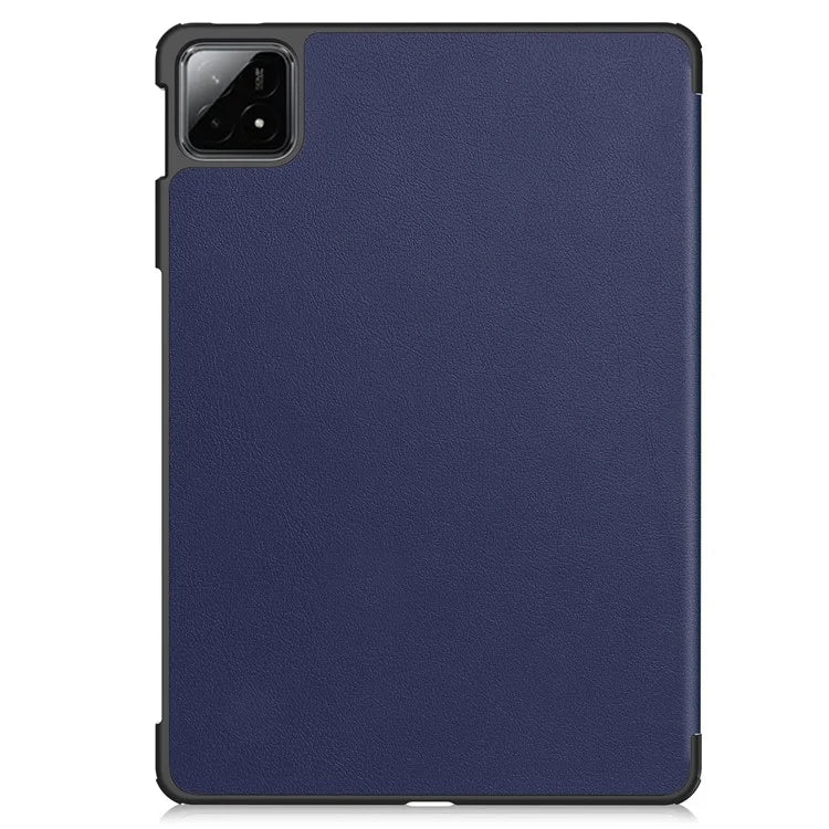 For Xiaomi Pad 6S Pro 12.4 Leather Case Tri-fold Stand Auto Wake / Sleep Smart Shell