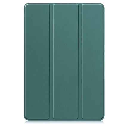 For Xiaomi Pad 6S Pro 12.4 Leather Case Tri-fold Stand Auto Wake / Sleep Smart Shellish Green
